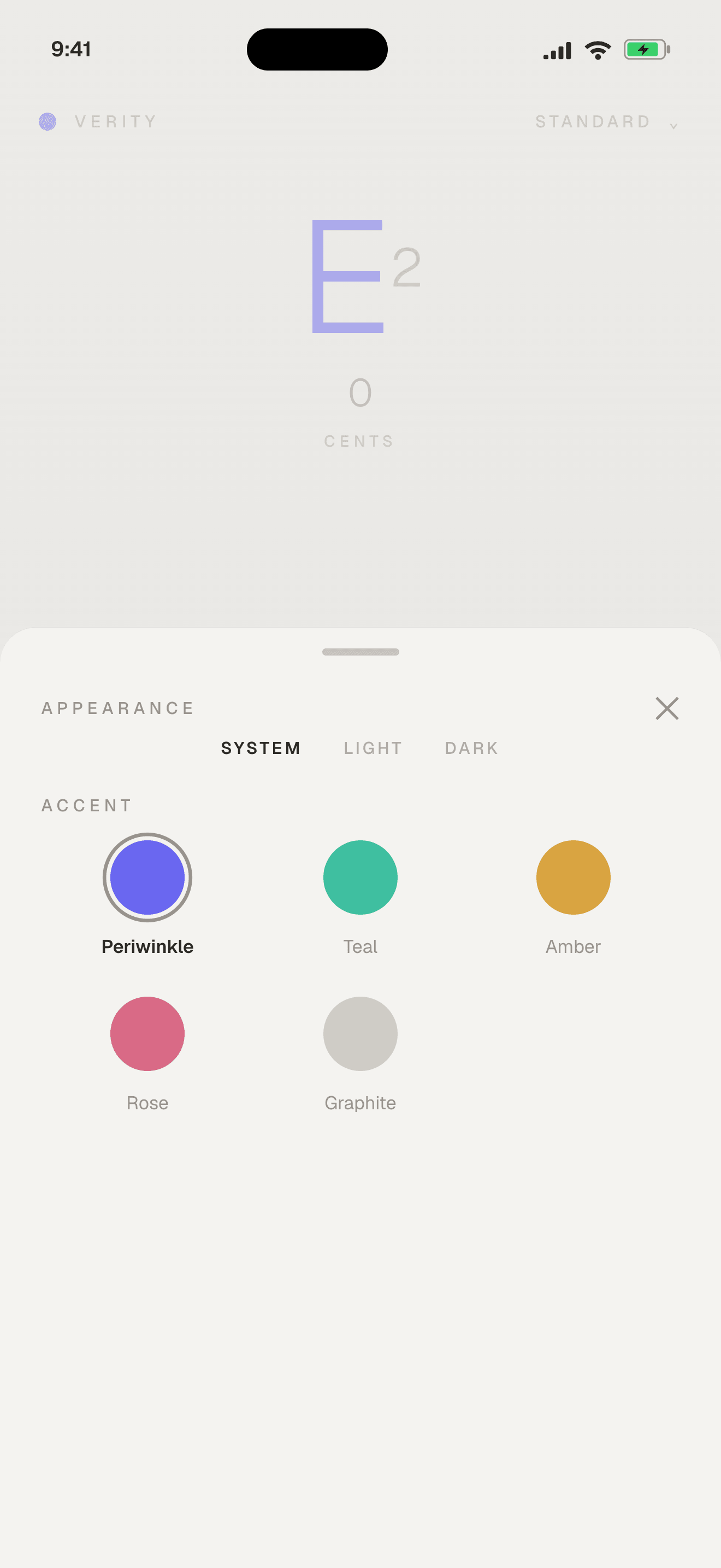 Verity theme options