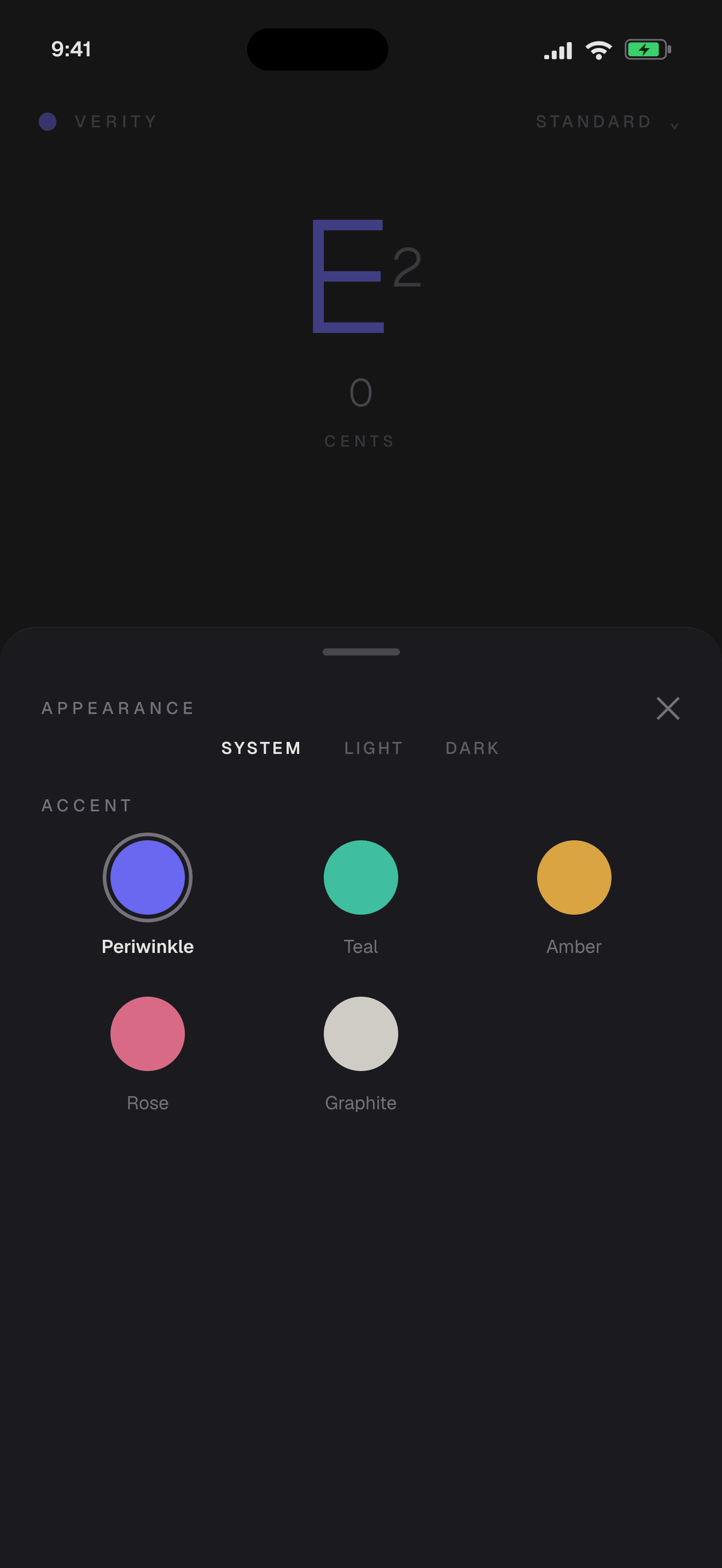 Verity theme options